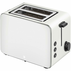 WMF Stelio Toaster 2 Scheiben Edelstahl, Doppelschlitz mit Brötchenaufsatz, Bagel-Funktion, 7 Bräunungsstufen, 900 W, edelstahl mattweiß Angebot bei HelloDeals