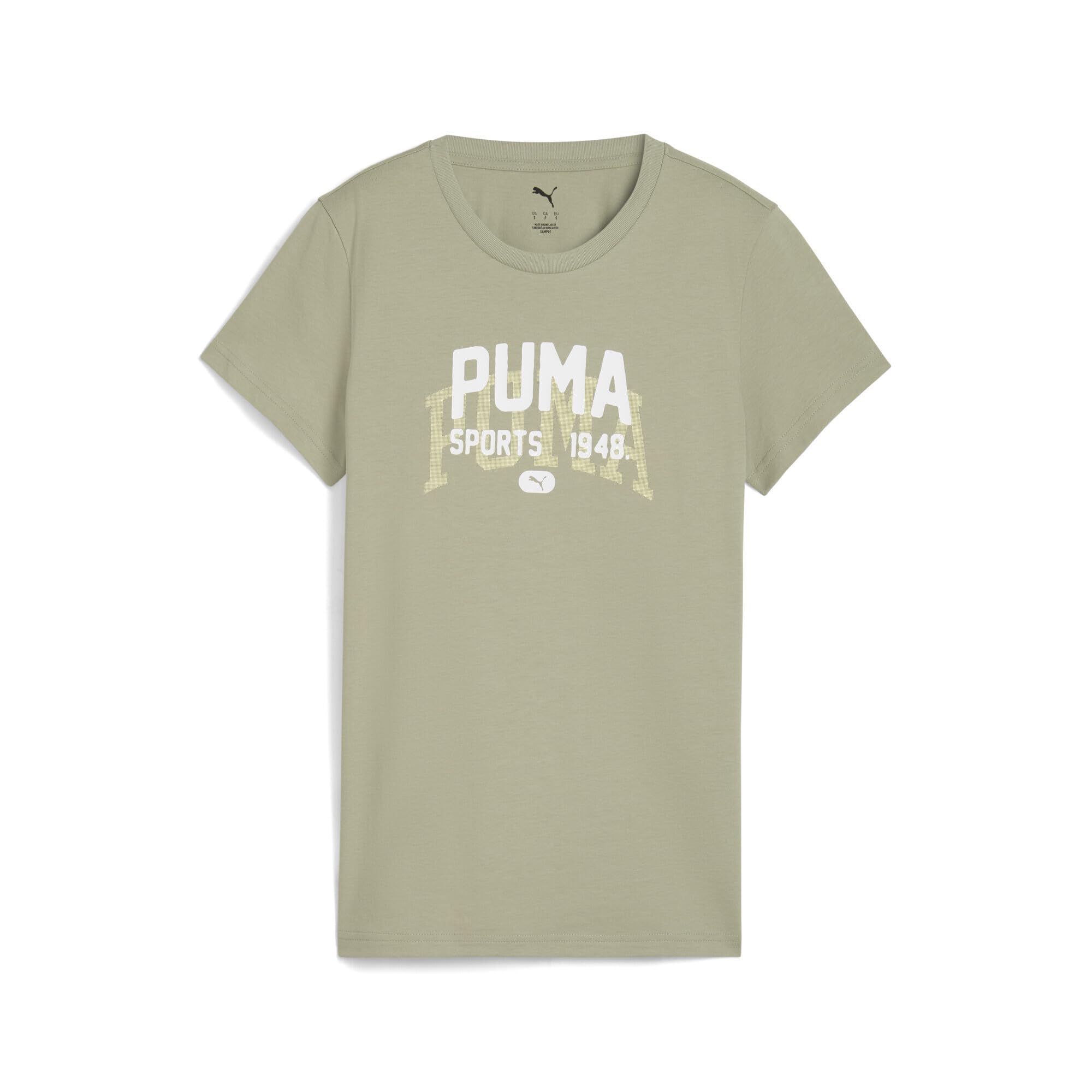 PUMA Unisex Graphic Varsity Tee Tees (1er Pack) M Lux Army Angebot bei HelloDeals