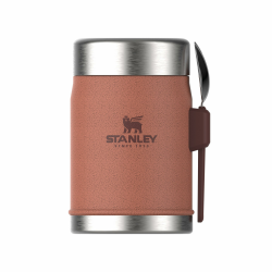 STANLEY 1913 Classic Legendary Thermobehälter Für Essen Mit Göffel 400 ml - Hält 7 Stunden Heiß Oder Kalt - Edelstahl Warmhaltebehälter - BPA-Frei - Spülmaschinenfest - Hammertone Clay Angebot bei HelloDeals