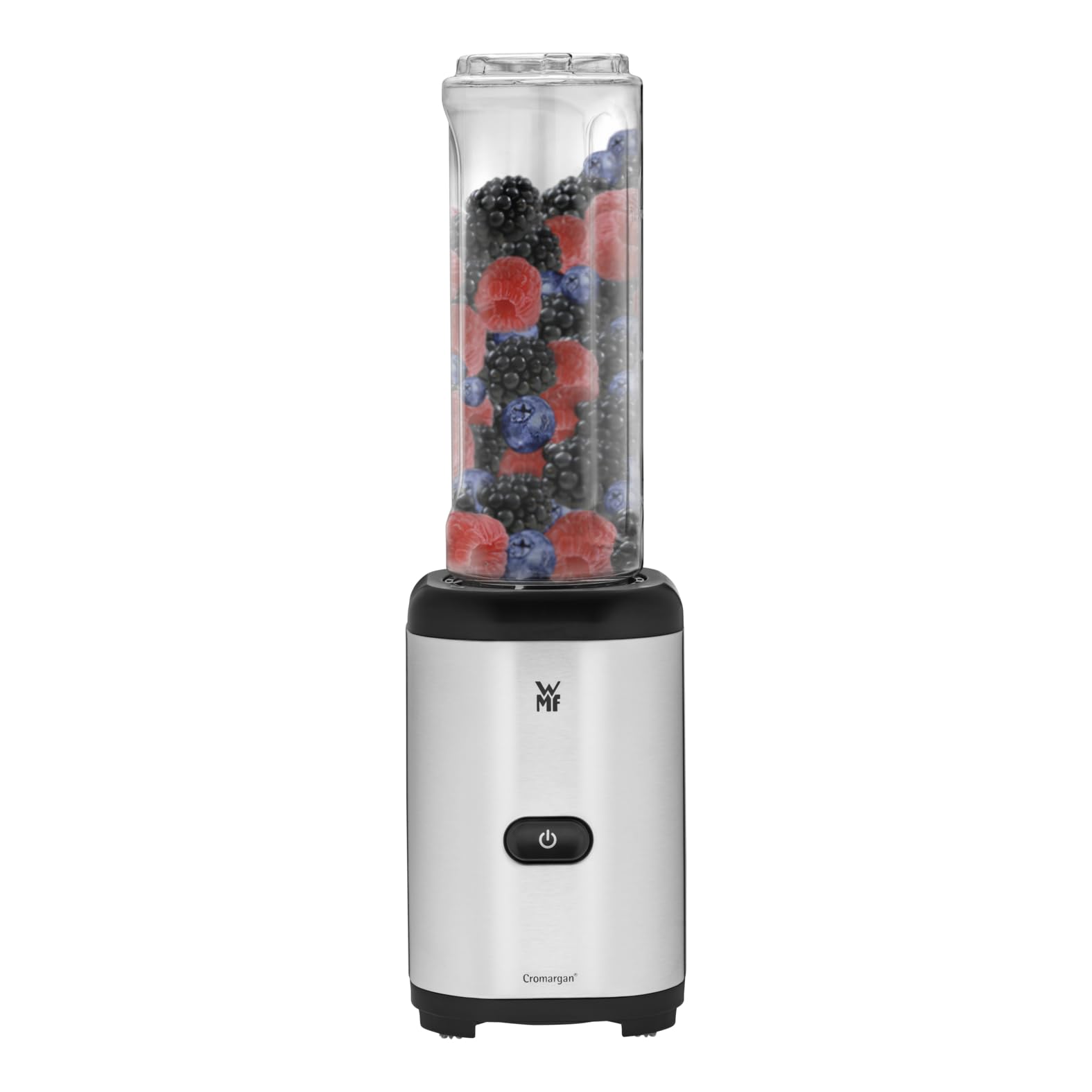 WMF Kult X Mix & Go Mini Smoothie Maker, Standmixer, Blender elektrisch, Shake Mixer 300 Watt Leistung, Tritan-Kunststoff Flasche 600ml, auslaufsicherer Schraubdeckel, rutschfeste Füße, Silber/Schwarz Standmixer - Klassische Edition Angebot bei HelloDeals