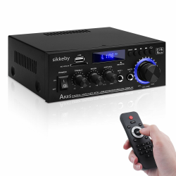 HiFi-Verstärker AK45 Mini Bluetooth Stereo-Audioverstärker Receiver 12V/ 220V 600W 2 Kanäle Digitale Endverstärker Soundverstärker w/UKW-Radio, SD/USB-Karteneingang, für Zuhause oder Auto AK-45 Angebot bei HelloDeals