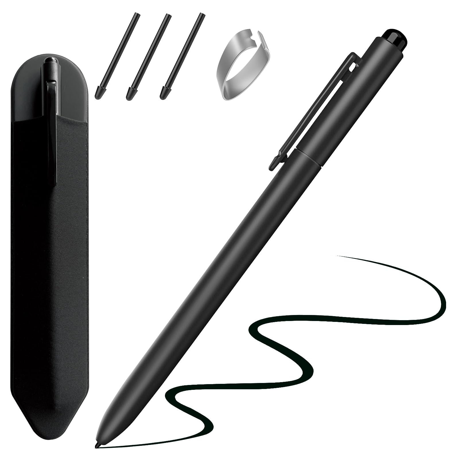 Remarkable 2 Stifte mit Radiergummi, EMR Stylus Pen mit 4096 Druckstufen, Neigungssensor, Handflächenabweisung, Stifthalter, für bemerkenswerte 2 & 1/Galaxy Tab & Book/BooX/Wacom/Scribe und Angebot bei HelloDeals