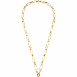 JEWELS BY LEONARDO Halskette Clip & Mix Mathilde • Kette aus goldfarbenem Edelstahl • Verbindungs-Ring zum Anhängen von Charms • massive Kettenglieder • 65 cm Länge • Geschenk für Frauen • 024266 Angebot bei HelloDeals