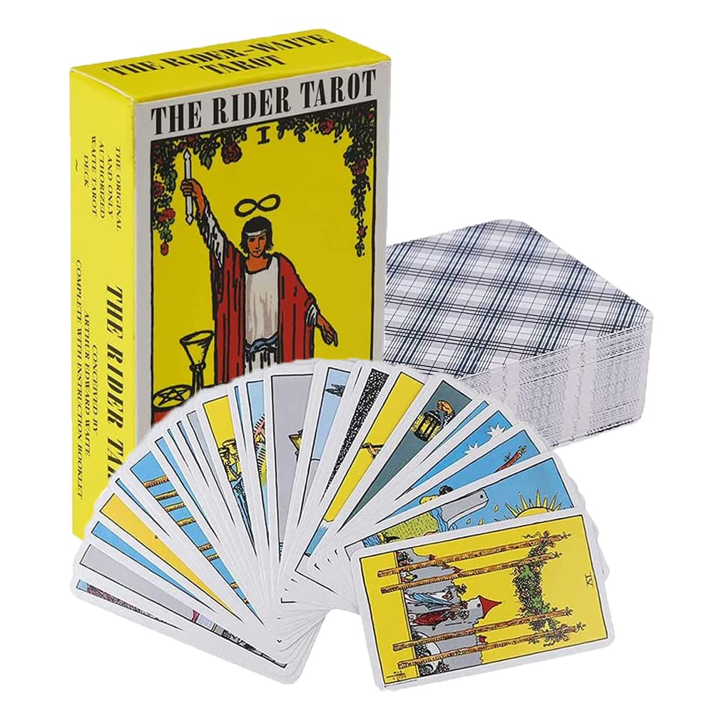 Waite Tarotkarten für Anfänger - 78 Rider Tarot Cards mit Ratgeber für Schicksals Weissagung, Kartenspiele für Partys, Geeignet für Anfänger & erfahrene Spieler, Geheimnisvolles Geschenk für Freund Angebot bei HelloDeals