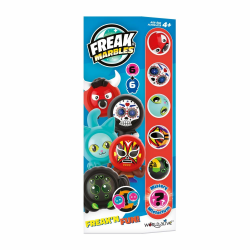 Freak Marbles 2218460 Totem Pack Rot, Sammelmurmeln 6er Set, inkl. seltener Überraschungsmurmel, Murmeln zum Sammeln, Mixen, Tauschen und Spielen für Kinder ab 4 Jahren, deutsche Edition Angebot bei HelloDeals
