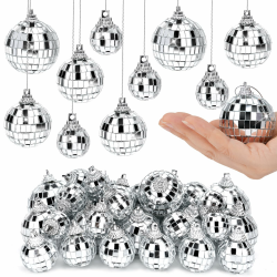 32 Stück Mini Discokugel Set, 4 Größen Gemischt Spiegelkugel Discokugeln Set, Discokugel Deko Klein 2cm 3cm 4cm 5cm, Disco Ball Cake Toppers, Deko Discokugel für Kuchendekoration, Party, Weihnachten Angebot bei HelloDeals