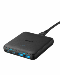 Schnellladegerät USB-C, Adapter Anker Schnellladung, 63 W, 4 Ports PIQ 3.0 und GaN, Ladegerät PowerPort Atom III Slim mit Zwei USB-C-Anschlüssen (45 W max), iPhone 16, Laptops Angebot bei HelloDeals
