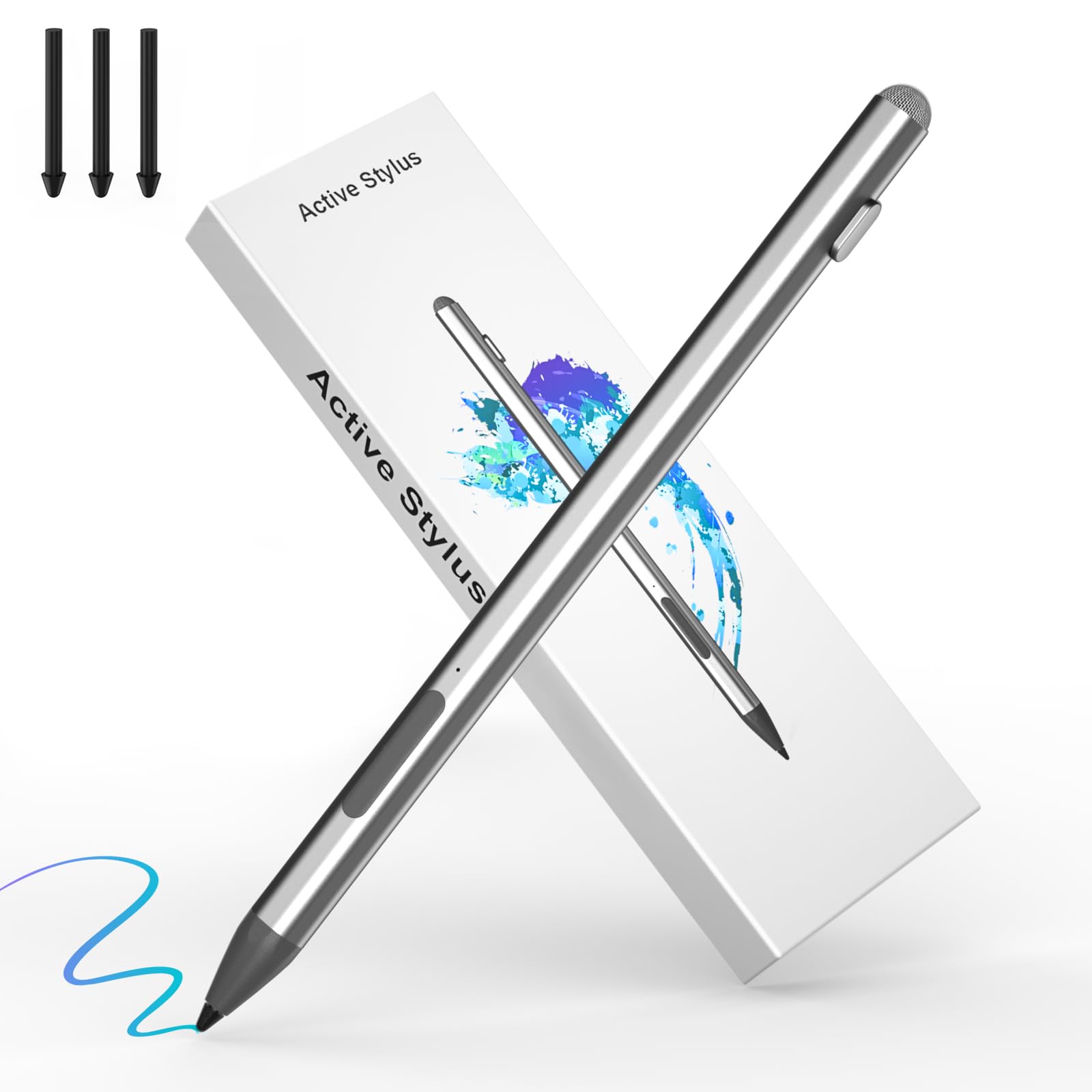 Microsoft Surface Stift – Kompatibel mit Surface Pro 12/11/10/9/8/7/6/5/4/3/X, Surface Go 4/3/2/Laptop/Studio/Book, 4096-Grad-Druckempfindlichkeit, USB-C-Schnellladefunktion, Magnetische Silber Angebot bei HelloDeals