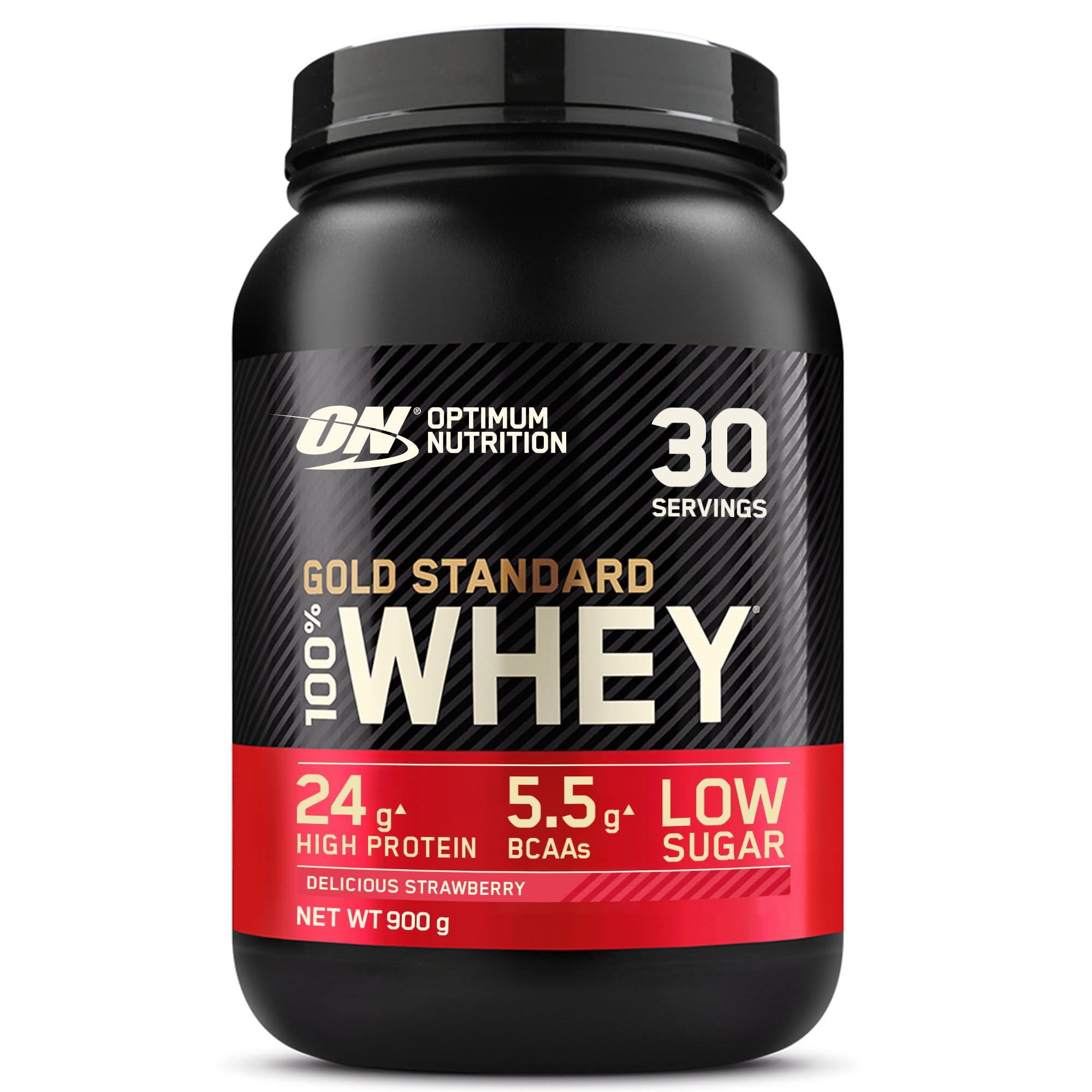 Optimum Nutrition Gold Standard 100% Whey, Proteinpulver, Geschmack Delicious Strawberry, 900g, 30 Portionen Angebot bei HelloDeals