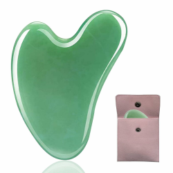 Gua Sha Stein Natürliches Herzform Gesichtsbehandlung Massagewerkzeug, Frauentag Geschenk Akupunktur Therapie Triggerpunkt Anti-Aging (Hellgrün) Angebot bei HelloDeals