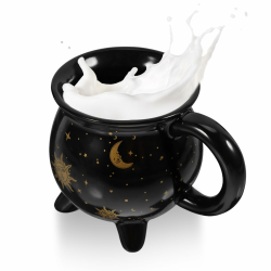 Ciieeo Hexenbecher Halloween Hexenkaffeetassen Keramik Getränkebecher Keramikkessel Hexengebräu Kessel Kaffeebecher Trinkbecher Halloween Winter Geschenk Schwarz 1 12.60X9.80X8.90CM Angebot bei HelloDeals