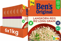 BEN'S ORIGINAL™ Original-Langkorn-Reis 10-Minuten Lose 6x1Kg Loser Reis 1 kg (6er Pack) Angebot bei HelloDeals