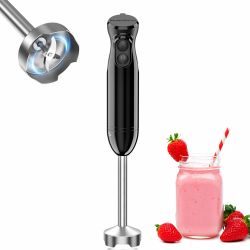 Bonsenkitchen Pürierstab, Stabmixer Elektrischer, 1000W Pürierstab Edelstahl, 2 Geschwindigkeiten, für Babynahrung, Suppe, Smoothies, Püree, Sauce hand blender, Schwarz, HB3201 Angebot bei HelloDeals