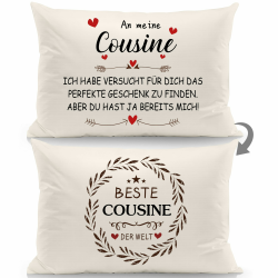 Cousine ich Habe versucht Finden Aber du hast ja Schon Mich Lustige Kissenbezüge für Cousine Geburtstag Cousine Geschenk(Cousine-b) Angebot bei HelloDeals