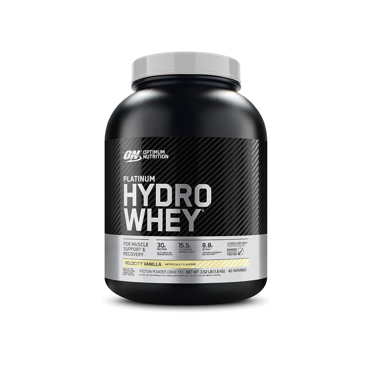 Optimum Nutrition Platinum Hydro Whey, Hydrolysiertes Molkenprotein-Isolat-Pulver mit essentiellen Aminosäuren, Glutamin und BCAA, Geschmack: Vanilleschote, 40 Portionen, 1,6 kg Vanilla Bean Angebot bei HelloDeals