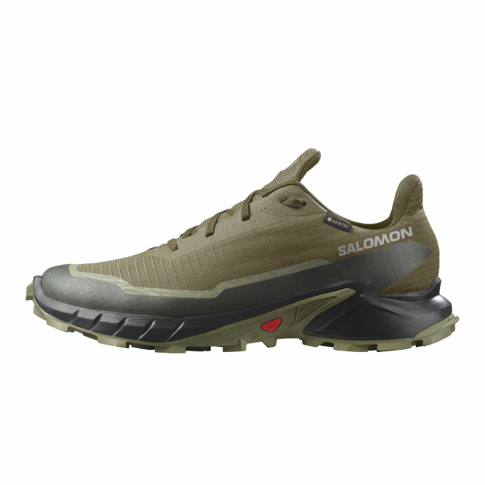 Salomon Alphacross 5 Gore-Tex Herren Trail-Laufschuh 42 2/3 EU Olive Night Black Deep Lichen Green Angebot bei HelloDeals