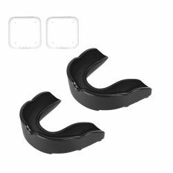Flintronic Sport Zahnschutz, Zahnschutz Erwachsene Sport Mundschutz, 2 Stück Mundschutz Boxen, mit Tragbar Hygienebox, für Rugby, Boxen, Kampfsport, Hockey, MMA, Taekwondo und Mehr, Erwachsene Erwachsener #6 2 Stück Schwarz (Erwachsener) Angebot bei HelloDeals