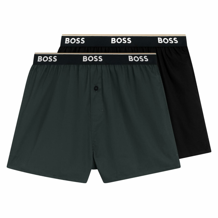 BOSS Herren 2p Boxer Shorts Ew 10269547 02 Pyjama_Pant (2er Pack) S Open Green Angebot bei HelloDeals