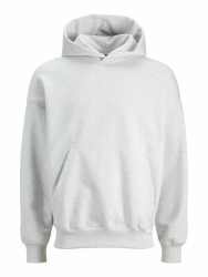 JACK & JONES Herren Jorvibe Spongy Sweat Hood Sweatshirt S White Melange Angebot bei HelloDeals