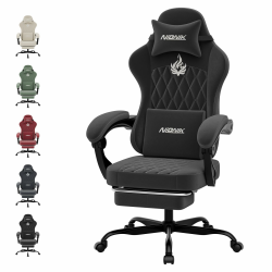 Gaming Stuhl Einsteigermodell, Ergonomischer Computerstuhl mit Verstellbarer Höhe und Rückenlehne, Einfacher Gaming Stuhl für Kinder, Teenager, Erwachsene für Zimmer, Büro,Black Schwarz Angebot bei HelloDeals