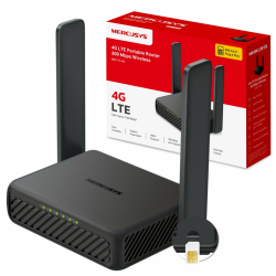 Mercusys MB113-4G LTE WLAN Router, mobiler 4G Router Tragbarer mit SIM-Karte, Cat 4 bis zu 150 Mbit/s, 2× 100 Mbps Ports, OpenVPN, Plug & Play, bis zu 32 Geräte, Powerbank-Betrieb Portabel 4G 150Mbps Angebot bei HelloDeals
