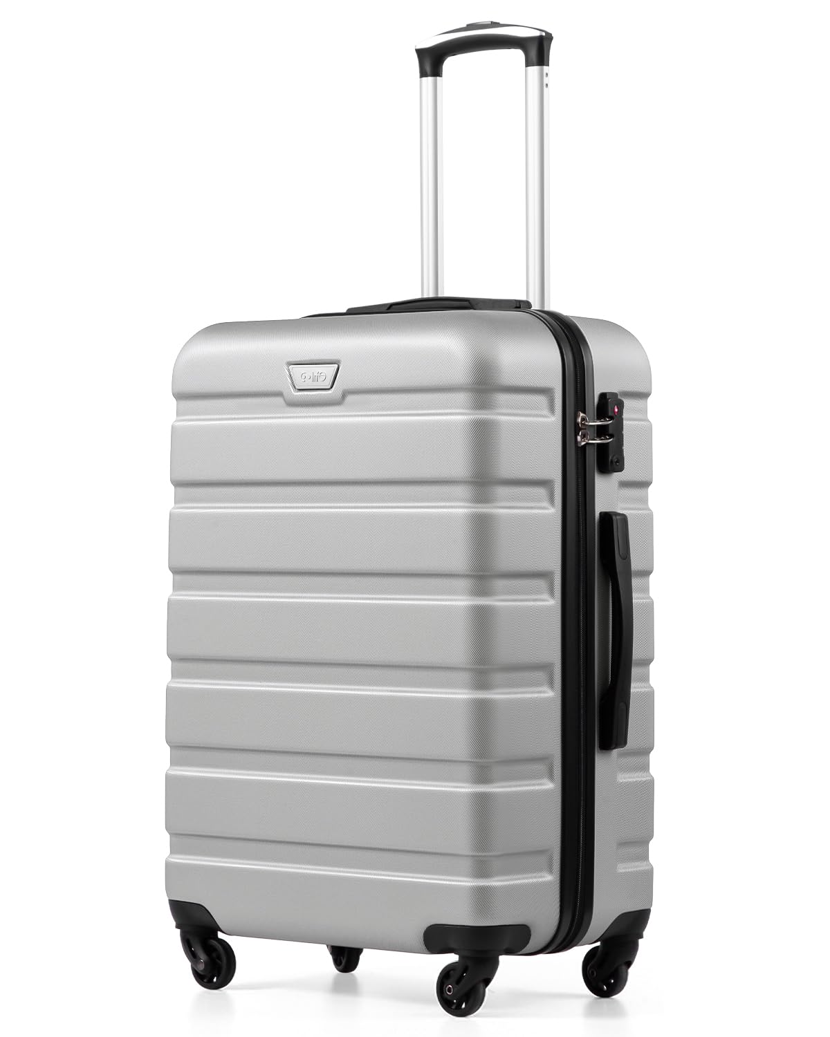 COOLIFE Koffer Groß für Aufgabegepäck, Geschäftsreise, 77cm XL, PC+ABS, Hartschale, Leicht Robuster, Rollkoffer mit 360° Spinner Räder, YKK Reißverschluss, TSA Zahlenschloss, Silber Großer Koffer Helles Silber Angebot bei HelloDeals