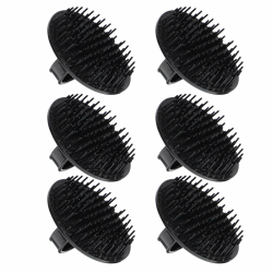 6er Set Kopfhaut MassagebüRsten, Ergonomische Shampoo BüRsten FüR Kopfhautreinigung Und Massage, Ideal FüR Nasses Und Trockenes Haar, Peeling und Kopfmassage 8.00X8.00X4.50CM Schwarz Angebot bei HelloDeals