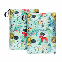 Wäschesack, 2 Stück Wäschebeutel Reise mit Reißverschluss, Faltbare Schmutzwäschebeutel, Wasserdichte Schmutzwäsche Aufbewahrung für Reisen, Camping, Startseite, Wohnmobil, 60cmx45cm Grün Angebot bei HelloDeals