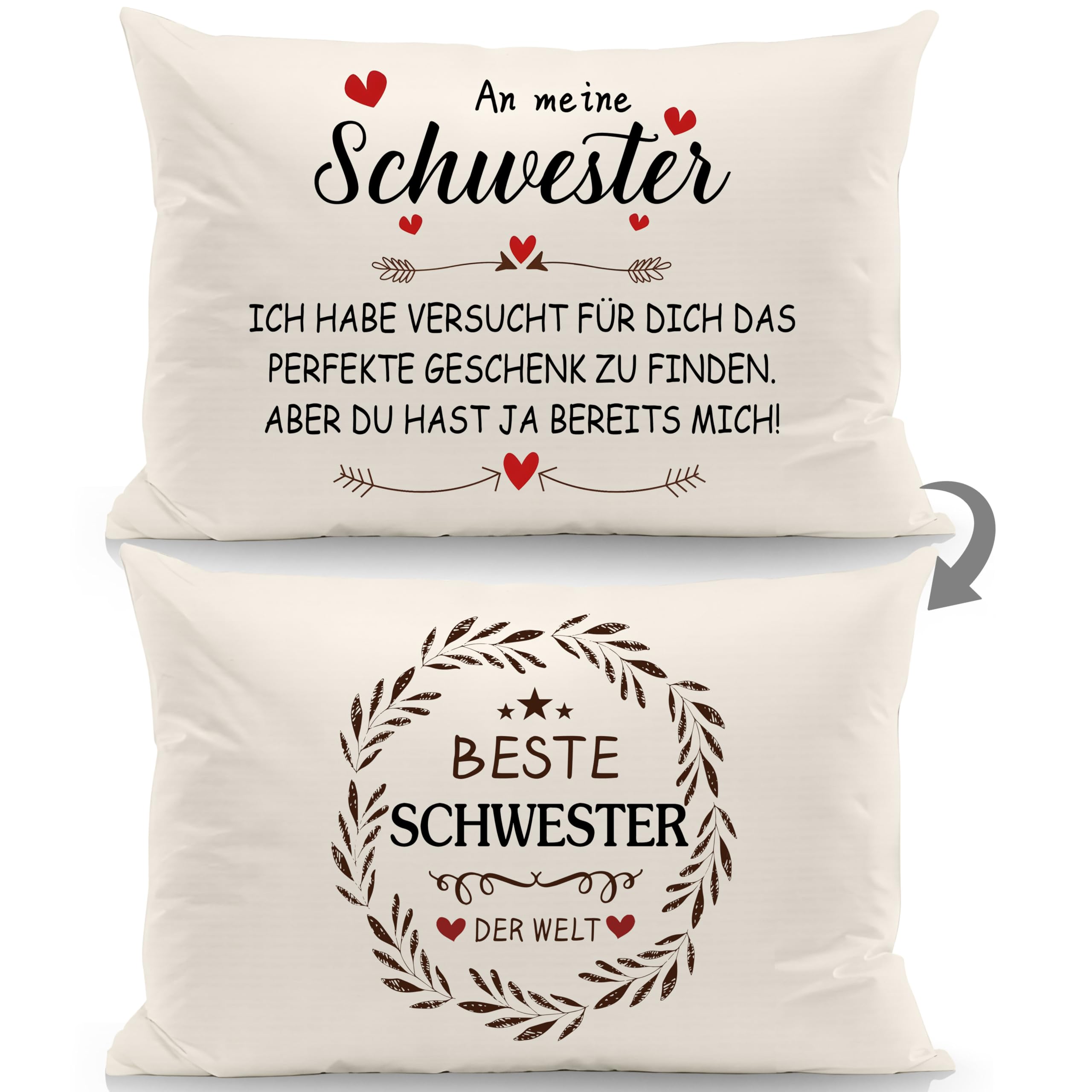 Ich Habe versucht Finden Aber du hast ja Schon Mich Doppelseitige Kissenbezüge für Schwester Geburtstag Schwester Kissenbezüge(Schwester-b) Angebot bei HelloDeals