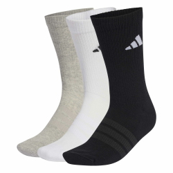 adidas Unisex DÄMPFENDE SPORTSWEAR CREW SOCKEN 3er-Pack 37-39 medium grey heather/white/black Angebot bei HelloDeals