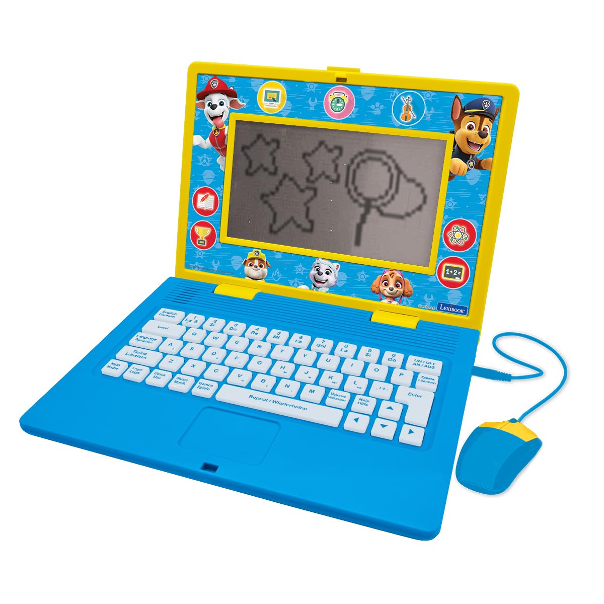 Lexibook, Paw Patrol, Zweisprachiger und pädagogischer Laptop Deutsch/Englisch, Spielzeug für Kinder, 170 Aktivitäten zum Lernen, Spiele und Musik, großer Bildschirm, Blau/gelb, JC599PAi3 Angebot bei HelloDeals