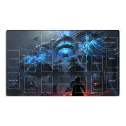 Neue Playmat ZD039-910-A Spielmatte Katze Hai & Gigantischer Splight TCG CCG Sammelkartenspiel Matte + Gratis Tasche Angebot bei HelloDeals