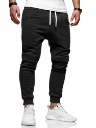 behype. Herren Lange Trainingshose Jogging-Hose Sport-Hose Basic 60-0341 XXL Schwarz Angebot bei HelloDeals