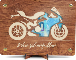 Sport Motorrad - XL Geldgeschenk aus Holz inkl. Ständer | Sport Bike - Motorrad Zubehör, Rennmotorrad, Superbikes, Sport Bike, Supersportler, Karte für Biker Motorrad Sport Angebot bei HelloDeals