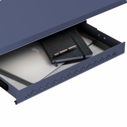 Desktronic Schreibtisch-Organizer, Untertisch-Aufbewahrungsbox, Schreibtisch für Büro Schule Homeoffice Schreibwaren, Metallschublade, Versteckte Schubladenbox (Dunkelblau) Angebot bei HelloDeals