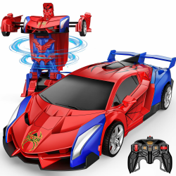 Braxel Ferngesteuertes Auto Transforming RC Spielzeug ab 3-12 Jahre, 2.4GHz Roboter Auto mit Fernbedienung, Weihnachten Geburtstagsgeschenk für Jungen, Outdoor Spielzeug Ostergeschenke für Kinder Transforming-Rot Angebot bei HelloDeals