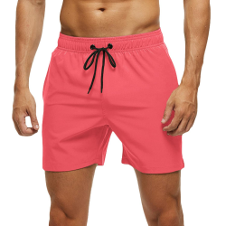Arcweg Badehose für Herren mit Reißverschlusstasche Atmungsaktiv Wasserabweisend Badeshorts Männer Trainingsshorts Elastisch Verstellbar Mit Tunnelzug Meshfutter L Wassermelonenrot Angebot bei HelloDeals
