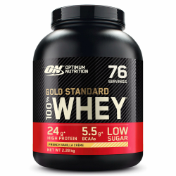 Optimum Nutrition Gold Standard 100% Whey, Proteinpulver, Geschmack French Vanilla Crème, 2.28kg, 76 Portionen Angebot bei HelloDeals