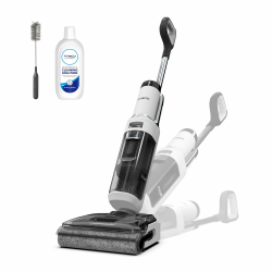 Tineco Floor One Stretch S6 Nass Trockensauger, 180°-Flachdesign Saugwischer 13cm Liegehöhe, 85°C 5min FlashDry Selbstreinigung, 3-Seitige Kantenreinigung 40min Laufzeit Reinigung unter tiefen Möbeln Angebot bei HelloDeals