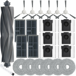 24 Stück Zubehör für Dreame L10s Ultra Gen 2 / L10s Pro Heat / X30 / L40 AE/Mova E30 Ultra Saugroboter,Bestehend Aus 1 Hauptbürste,6 Wischtüchern,4 HEPA Filtern,6 Seitenbürsten,6 Staubbeutel L10s Ultra Gen 2 Zubehör Angebot bei HelloDeals