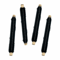 4er Set Schwarz Blumendraht verzinkt, biegsam, stabil und vielseitig Bindedraht, 0,65mm Wickeldraht lose auf Holzwickel, Gartendraht zur Befestigung von Blumen und Pflanzen JSX-B01 Angebot bei HelloDeals