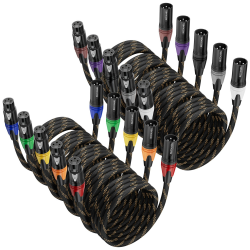 BEZOKABLE XLR-Mikrofonkabel, 1,8 m, Nylon, geflochten, kompatibel mit Mikrofonen, Mischpulten, Lautsprechern, 10 Stück 10pack 2M Angebot bei HelloDeals