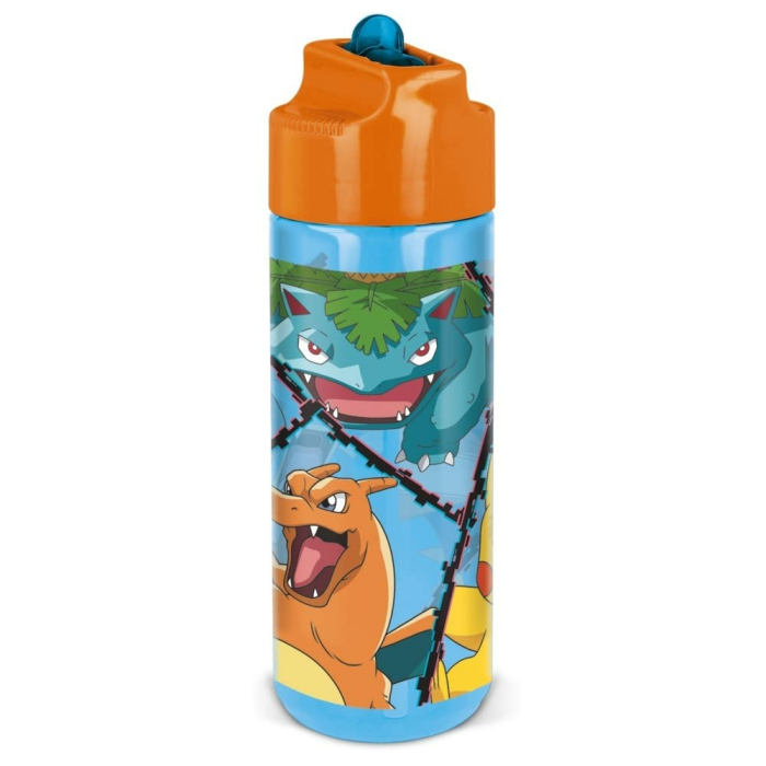 Pokémon Trinkflasche Kinder 540 ml - transparente Strohhalmflasche mit klappbarem Trinkhalm, BPA- und phthalatfrei - Wasserflasche aus Kunststoff für Schule, Kindergarten, Sport und Ausflüge Angebot bei HelloDeals