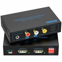 VEDINDUST HDMI Audio Extractor 8K60HZ Hohe Bildwiederholrate HDMI Optisch Adapter Splitter Supports 4K 3D DTS PCM For Fire Stick, Xbox, Laptop, TV HDMI Audio Extractor 8K@60HZ Angebot bei HelloDeals