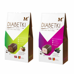 M2 Diabetki Mix Pralinen mit Haselnüssen und Joghurt mit Früchten, Schokolade ohne Zucker, leckere Süßigkeiten für bewusste Konsumenten und Diabetiker, glutenfreie und vegetarische Snacks, 12x100 g Diabetki-mix 12x100g Angebot bei HelloDeals