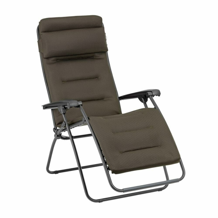 Lafuma MOBILIER - Gepolsterte Zero-Gravity-Relaxliege-Garten - Rsx Clip - AirComfort® - Braun Taupe LFM2058_7057-5 Jahre Garantie Taupe Braun Angebot bei HelloDeals