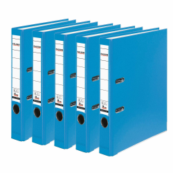 Original Falken 5er Pack PP-Color Kunststoff-Ordner. Made in Germany. 5 cm schmal DIN A4 Pastell-Farbe aqua Vegan Ringordner Aktenordner Briefordner Büroordner Plastikordner Schlitzordner 5er Pack | schmal aqua Angebot bei HelloDeals