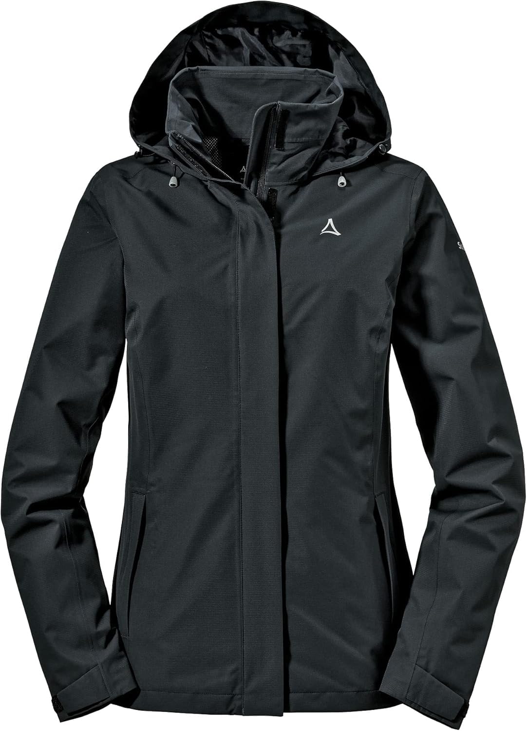 Schöffel Damen Jacket Gmund L, wind- und wasserdichte Regenjacke, atmungsaktive Outdoor Jacke, Wanderjacke mit verstaubarer Kapuze 40 Schwarz Angebot bei HelloDeals