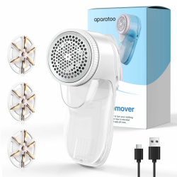 Elektrischer Fusselrasierer Stoffrasierer, USB Wiederaufladbarer Fusselentferner für Kleidung Debobbler Kleiderrasierer Fusselrolle Wolle Defuzzer für Kleidung Teppich (3 Klingen enthalten) Weiß Angebot bei HelloDeals