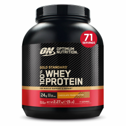 Optimum Nutrition Gold Standard 100% Whey, Proteinpulver, Geschmack Schoko-Erdnussbutter, 2.27kg, 71 Portionen Chocolate Peanut Butter Angebot bei HelloDeals